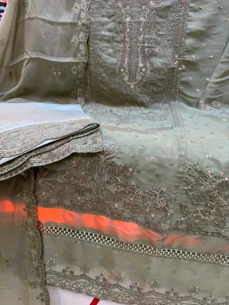 Unstitched Georgette Luxe Embellished Set